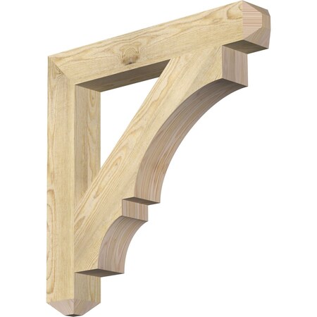 Ekena Millwork Balboa Craftsman Rough Sawn Bracket, Douglas Fir, 4"W x 28"D x 28"H BKT04X28X28BOA04RDF